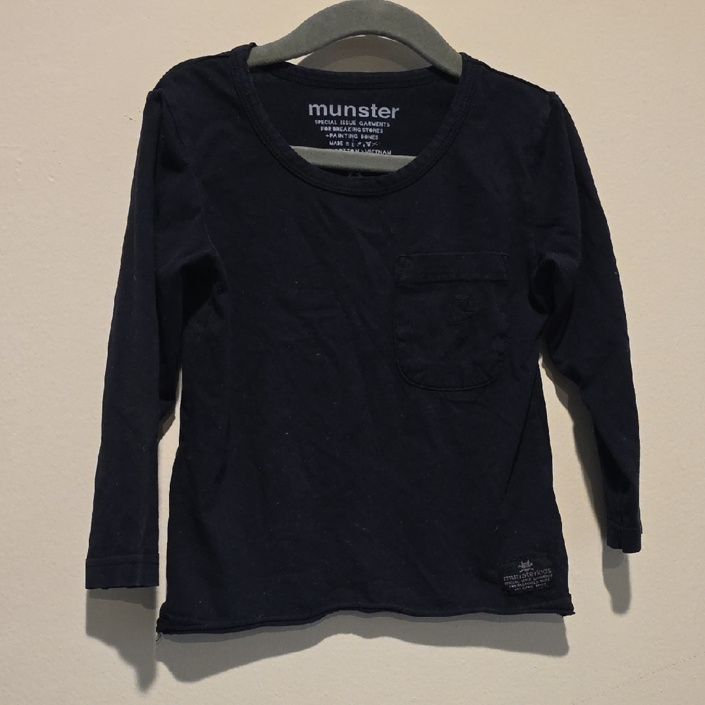 Munster Midnight Long Sleeve Tee Shirt Size 2t